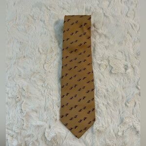 Elegant Tan Patterned Men's Tie